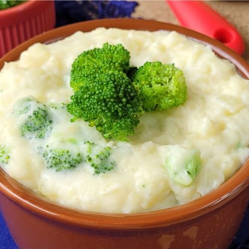 Purê de batata com brócolis